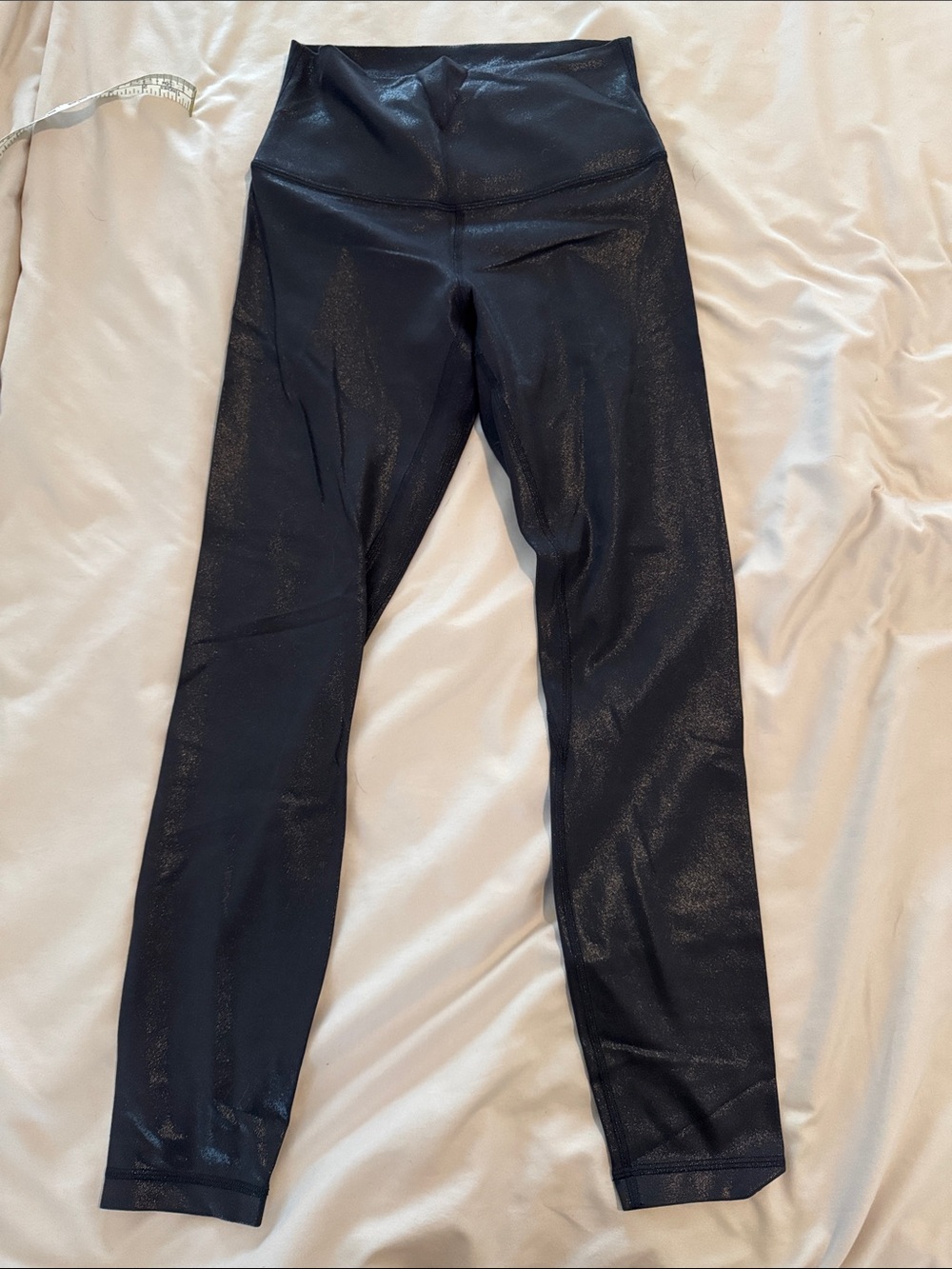 Lululemon Align Shimmery/faux leather Black High-Waist Leggings